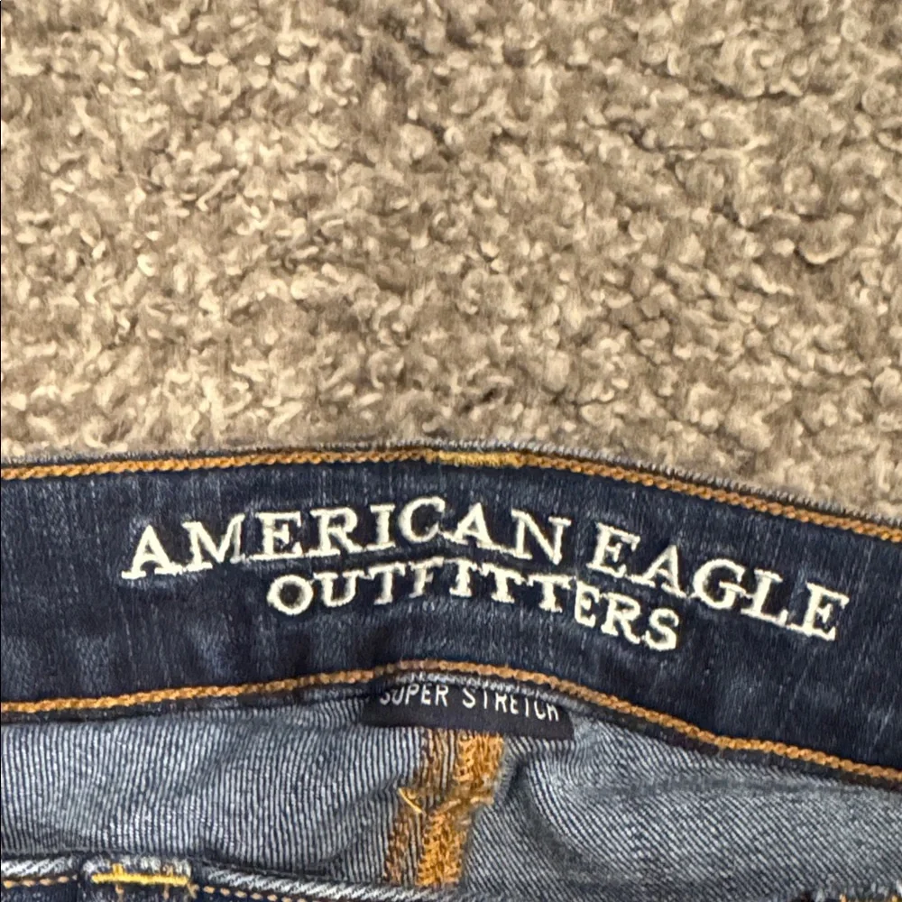 American Eagle Outfitters Dark Blue Denim Shorts - Picture 2 of 5
